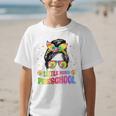 Little Miss Preschool Messy Bun Tie Dye Back To School Girls Graphic Kid T-Shirt Little Miss Preschool Messy Bun Tie Dye Back To School Girls Graphic Kid T-Shirt