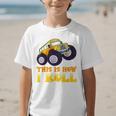 Monster Truck School Bus This Is How I Roll Back To School Graphic Kid T-Shirt