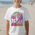 Pre-K Squad Flossing Unicorn Back To School Girls Premium Tri-Blend Graphic Kid T-Shirt