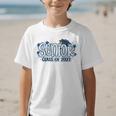 Senior 2027 Blue Girls Class Of 27 Back To School Graphic Kid T-Shirt Senior 2027 Blue Girls Class Of 27 Back To School Graphic Kid T-Shirt