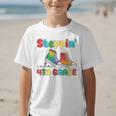 Steppin Into Fourth Grade Back To School First Day 4th Grade Graphic Kid T-Shirt