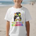 Women's Little Miss Preschool Messy Bun Tie Dye Back To School Girls Graphic Kid T-Shirt Women's Little Miss Preschool Messy Bun Tie Dye Back To School Girls Graphic Kid T-Shirt