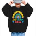 2nd Grade Vibes Back To School Rainbow Second Grade Graphic Kid Sweatshirt