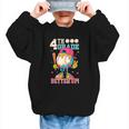 4th Grade Back To School Baseball Drip Ice Cream Game On Graphic Kid Sweatshirt