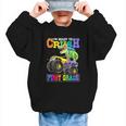 Back To School Boy Dinosaur I'm Ready To Crush First Grade Graphic Kid Sweatshirt