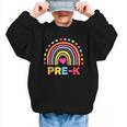 Back To School Shirt Rainbow Happy First Day Of Pre-K Graphic Kid Sweatshirt Back To School Shirt Rainbow Happy First Day Of Pre-K Graphic Kid Sweatshirt