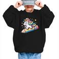 Back To School Unicorn Riding A Pencil Graphic Kid Sweatshirt