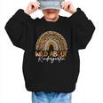 Back To School Wild About Kindergarten Leopard Rainbow Graphic Kid Sweatshirt Back To School Wild About Kindergarten Leopard Rainbow Graphic Kid Sweatshirt