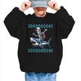 Boys Skeleton Riding a Shark Back To School Graphic Kid Sweatshirt