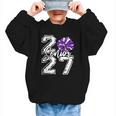 Class Of 2027 Cheer Purple Senior 2027 Back To School Graphic Kid Sweatshirt Class Of 2027 Cheer Purple Senior 2027 Back To School Graphic Kid Sweatshirt