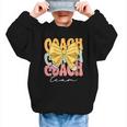 Coach Team Groovy Coquette Bow Cute Back To School Graphic Kid Sweatshirt Coach Team Groovy Coquette Bow Cute Back To School Graphic Kid Sweatshirt