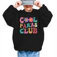 Cool Paras Club Paraprofessional Groovy Back To School Graphic Kid Sweatshirt