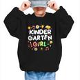 Cute Kindergarten Girl First Day Of School Back To School Graphic Kid Sweatshirt Cute Kindergarten Girl First Day Of School Back To School Graphic Kid Sweatshirt