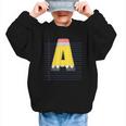 Cute Yellow School Pencil Alphabet Letter A Back To School Graphic Kid Sweatshirt Cute Yellow School Pencil Alphabet Letter A Back To School Graphic Kid Sweatshirt