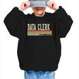 Data Clerk Week Retro Vintage Back To School Day Graphic Kid Sweatshirt