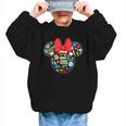 Disney Minnie Mouse Back To School Supplies Face Outline Graphic Kid Sweatshirt