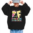 F Is For Fifth Grade Back To School Pencil Bow 5th Grade Kid Graphic Kid Sweatshirt