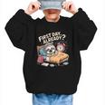 First Day Already Sloth Alarm Clock Back To School Graphic Kid Sweatshirt First Day Already Sloth Alarm Clock Back To School Graphic Kid Sweatshirt