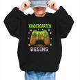 First Day Of Kindergarten Level Begins Back To School Graphic Kid Sweatshirt First Day Of Kindergarten Level Begins Back To School Graphic Kid Sweatshirt