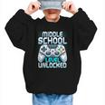 First Day Of Middle School Level Unlocked Back To School Graphic Kid Sweatshirt First Day Of Middle School Level Unlocked Back To School Graphic Kid Sweatshirt