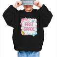 First Grade Back To School Girls Kids Coquette Bows Retro Graphic Kid Sweatshirt First Grade Back To School Girls Kids Coquette Bows Retro Graphic Kid Sweatshirt