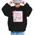 First Grade Coquette Bow Pink Preppy Back To School Girls Graphic Kid Sweatshirt First Grade Coquette Bow Pink Preppy Back To School Girls Graphic Kid Sweatshirt