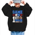 Game On First Grade Boy Baseball Back To School Graphic Kid Sweatshirt