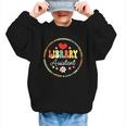 Groovy Librarian School Library Assistant Day Back To School Graphic Kid Sweatshirt Groovy Librarian School Library Assistant Day Back To School Graphic Kid Sweatshirt
