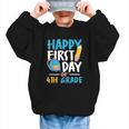Happy First Day Of 4th Grade Student Back To School Graphic Kid Sweatshirt Happy First Day Of 4th Grade Student Back To School Graphic Kid Sweatshirt