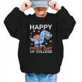 Happy First Day Of CollegeRex Dinosaur Back To School Graphic Kid Sweatshirt Happy First Day Of CollegeRex Dinosaur Back To School Graphic Kid Sweatshirt