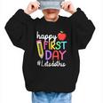 Happy First Day Let's Do This Welcome Back To School Tie Dye Graphic Kid Sweatshirt