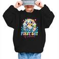 Happy First Day Of School Goose Cute Duck Back To School Graphic Kid Sweatshirt
