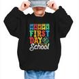 Happy First Day Of School Pupil Kids Grade Back To School 1 Graphic Kid Sweatshirt Happy First Day Of School Pupil Kids Grade Back To School 1 Graphic Kid Sweatshirt
