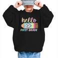 Hello First Grade Back To School Pencil Tie Dye 1st Grade Graphic Kid Sweatshirt Hello First Grade Back To School Pencil Tie Dye 1st Grade Graphic Kid Sweatshirt