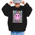 Hello Preschool Groovy Back To School Pre-K Team Girls Kids Graphic Kid Sweatshirt Hello Preschool Groovy Back To School Pre-K Team Girls Kids Graphic Kid Sweatshirt