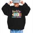 Hello Third Grade Back To School Pencil Tie Dye 3rd Grade Graphic Kid Sweatshirt