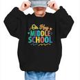 Hey Middle School First Day Back To School Students Graphic Kid Sweatshirt