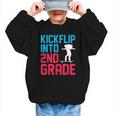 Kickflip Into 2nd Grade Skateboard Lover Back To School Graphic Kid Sweatshirt