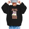 My Last First Day Senior 2026 Cat Back To School Class 2026 Graphic Kid Sweatshirt
