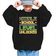 Middle School Level Unlocked Gamer Back To School Graphic Kid Sweatshirt Middle School Level Unlocked Gamer Back To School Graphic Kid Sweatshirt