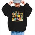 Next Stop 6th Grade Groovy Retro Sixth Grade Back To School Graphic Kid Sweatshirt