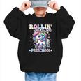 Preschool Back To School First Day Girls PreK Rollin Unicorn Graphic Kid Sweatshirt Preschool Back To School First Day Girls PreK Rollin Unicorn Graphic Kid Sweatshirt