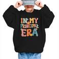 In My Principal Era Retro Groovy Back To School Principal Graphic Kid Sweatshirt