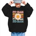Retro 3rd Grade Daisy Colorful Back To School Third Grade Graphic Kid Sweatshirt