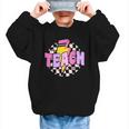 Retro Checkered Teach Pencil Lightning Back To School Graphic Kid Sweatshirt Retro Checkered Teach Pencil Lightning Back To School Graphic Kid Sweatshirt