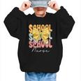 School Nurse Groovy Coquette Bow Cute Back To School Graphic Kid Sweatshirt School Nurse Groovy Coquette Bow Cute Back To School Graphic Kid Sweatshirt