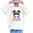 2nd Grade Vibes Messy Hair Bun Girl Back To School First Day Graphic Kid Sweatshirt 2nd Grade Vibes Messy Hair Bun Girl Back To School First Day Graphic Kid Sweatshirt