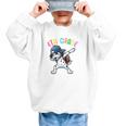 4th Grade Crew Dalmatian Dog Dabbing Back To School Premium Tri-Blend Graphic Kid Sweatshirt