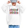Assistant Principal Coquette Bow Pencil Cute Back To School Graphic Kid Sweatshirt Assistant Principal Coquette Bow Pencil Cute Back To School Graphic Kid Sweatshirt
