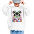 Back To School Bruh I'm In 2nd Grade Cute Girls Messy Bun Graphic Kid Sweatshirt Back To School Bruh I'm In 2nd Grade Cute Girls Messy Bun Graphic Kid Sweatshirt